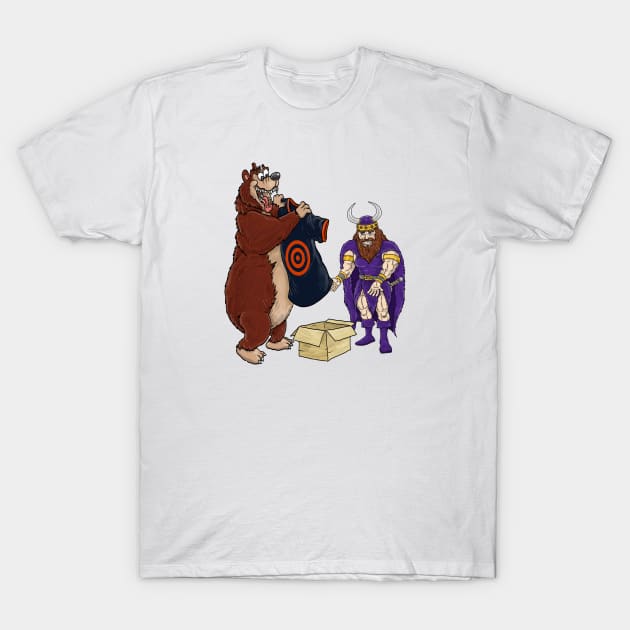 Minnesota Vikings Fans - Kings of the North vs Target Practice Cubbies T-Shirt by JustOnceVikingShop